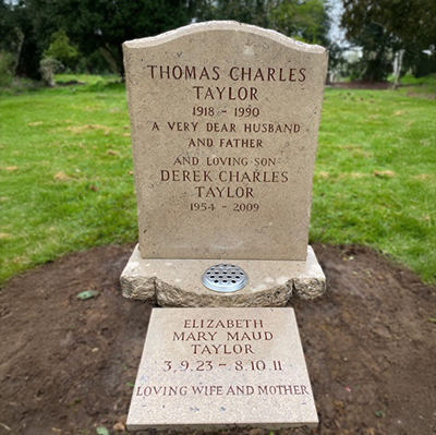 Example of work in churchyard